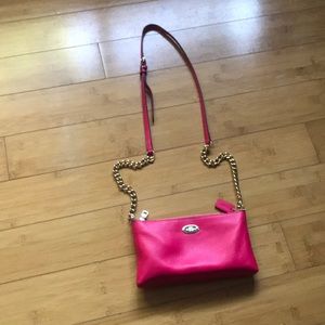 Bright pink small couch purse